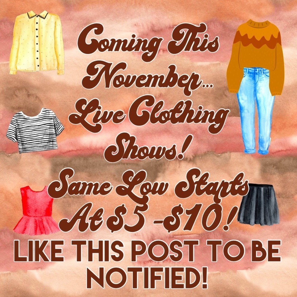 New Live Shows Coming This November! Like This Post To Be Notified!!!